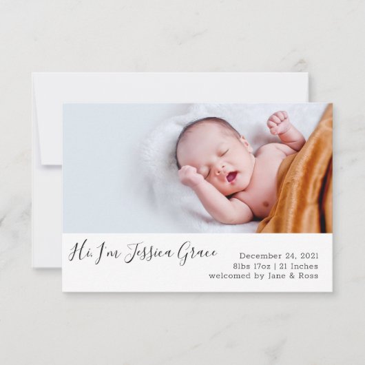 Kaart voor geboortekaartbekendmaking (Voorkant)