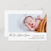 Kaart voor geboortekaartbekendmaking (Voorkant / Achterkant)