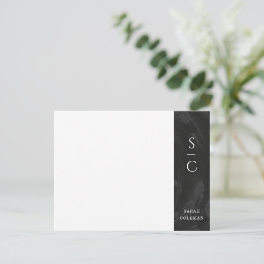 Kaart voor geborduurde band — zwart (Staand voorkant)