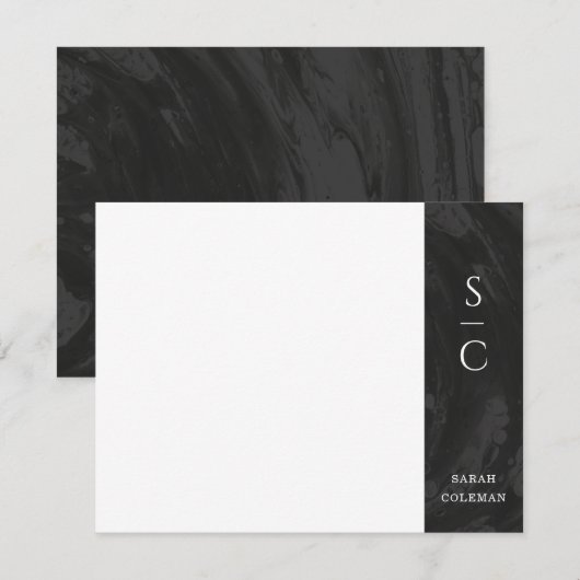 Kaart voor geborduurde band — zwart (Voorkant / Achterkant)