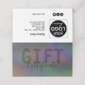 Kaart voor geborsteld metaal-iriserend holografisc plaatskaartje (Buitenkant ongevouwen)