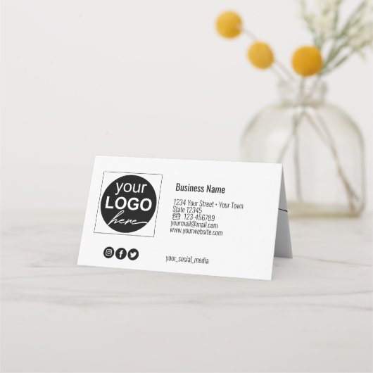 Kaart voor geborsteld metaal-iriserend holografisc plaatskaartje (Achterkant)