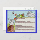 Kaart voor gebotteld rampaasrecept (Voorkant / Achterkant)