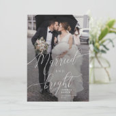Kaart voor gehuwde en Bright Bekledingsfoto's (Staand voorkant)