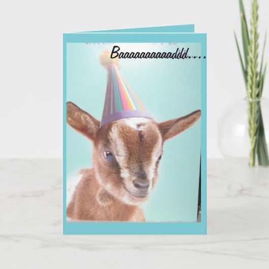 Kaart voor geitenverjaardag (Voorkant)