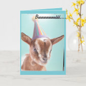 Kaart voor geitenverjaardag (Gele Bloem)