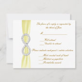 Kaart voor Gele Diamond Infinity Wedding Response (Voorkant)