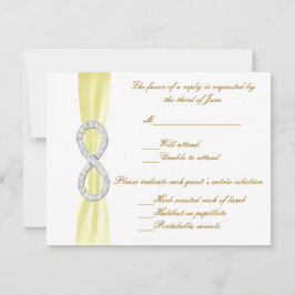Kaart voor Gele Diamond Infinity Wedding Response