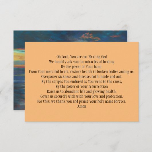 Kaart voor genezing en gezondheid (Voorkant / Achterkant)
