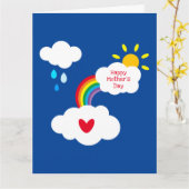 Kaart voor gepersonaliseerde regenboogweersomstand (Gele Bloem)