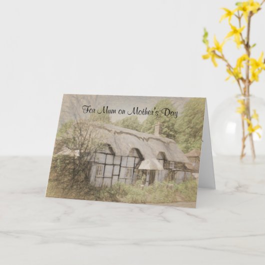 Kaart voor getankte Moederdag voor minimaal (Gele Bloem)