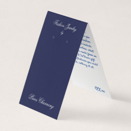 Kaart voor getentte marinescherm en grijze driehoe visitekaartje