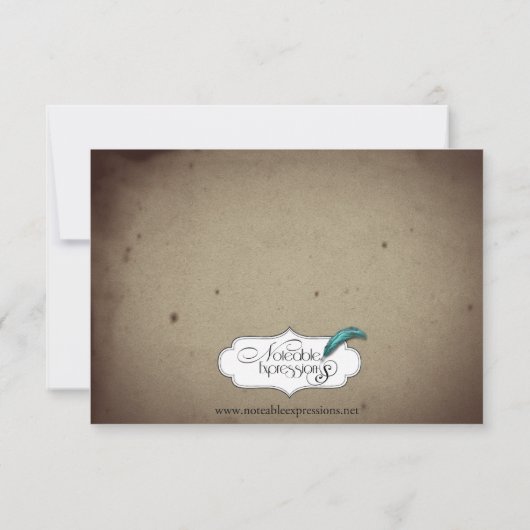 Kaart voor Gothic House Wedding Response (Achterkant)