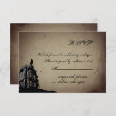 Kaart voor  Gothic House Wedding Response (Voorkant / Achterkant)