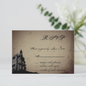 Kaart voor  Gothic House Wedding Response (Staand voorkant)