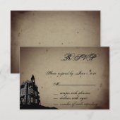 Kaart voor  Gothic House Wedding Response (Voorkant / Achterkant)