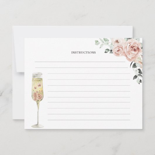 Kaart voor gouddroog en roze Roos Soiree Recipe (Achterkant)