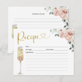 Kaart voor gouddroog en roze Roos Soiree Recipe (Voorkant / Achterkant)