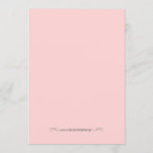 Kaart voor gouden en roze Baby (Achterkant)