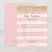 Kaart voor gouden en roze Baby (Voorkant / Achterkant)