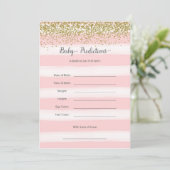 Kaart voor gouden en roze Baby (Staand voorkant)