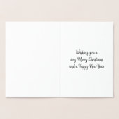 Kaart voor gouden kerstmis met Folie voor vrolijk  (Binnen)