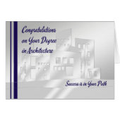 Kaart voor graad in architectuur (Voorkant Horizontaal)