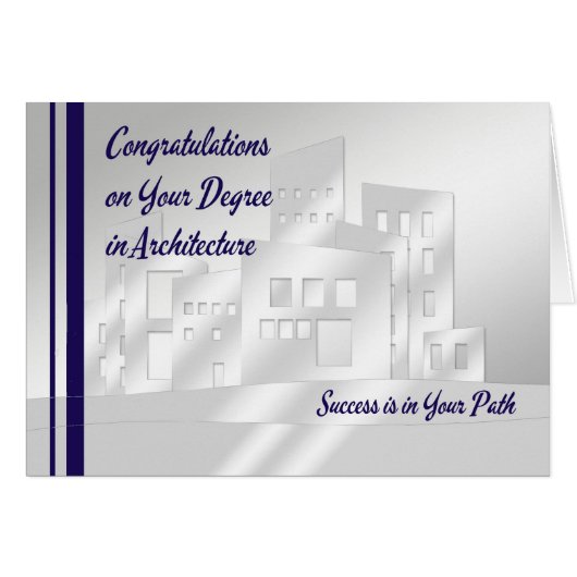 Kaart voor graad in architectuur (Voorkant Horizontaal)