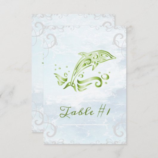 Kaart voor groene dolfijnweddenschappen (Voorkant / Achterkant)