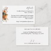 Kaart voor groene en Terra Cotta Floral Enclosure (Voorkant / Achterkant)