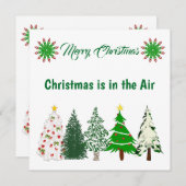 Kaart voor groene en witte kerst (Voorkant / Achterkant)