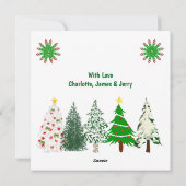 Kaart voor groene en witte kerst (Achterkant)