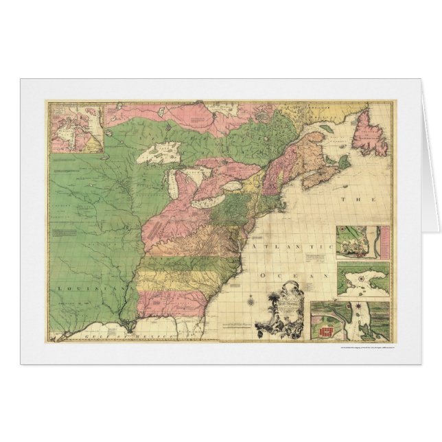 Kaart voor Groot-Brittannië en Frankrijk - 1775 (Voorkant Horizontaal)