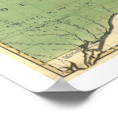 Kaart voor Groot-Brittannië en Frankrijk - 1775 Poster (Hoek)