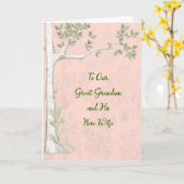 Kaart voor grote kleinzoon en nieuwe vrouw (Gele Bloem)