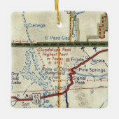  kaart voor Guadalupe Peak TX Keramisch Ornament (Voorkant)