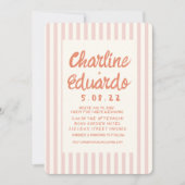 Kaart voor handschriftenretro Wedding-uitnodiging (Voorkant)