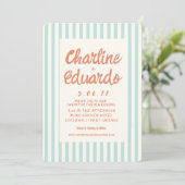Kaart voor handschriftenretro Wedding-uitnodiging (Staand voorkant)