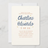 Kaart voor handschriftenretro Wedding-uitnodiging (Voorkant)