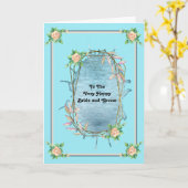 Kaart voor Happy Bride en Groom (Gele Bloem)