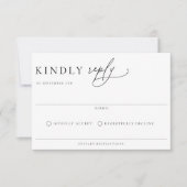 Kaart voor hedendaagse 'Chic Minimalist Wedding RS (Voorkant)