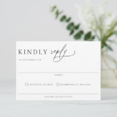 Kaart voor hedendaagse 'Chic Minimalist Wedding RS (Staand voorkant)