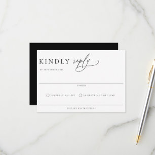 Kaart voor hedendaagse 'Chic Minimalist Wedding RS