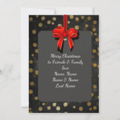 Kaart voor hedendaagse gouden kerstversiering (Achterkant)