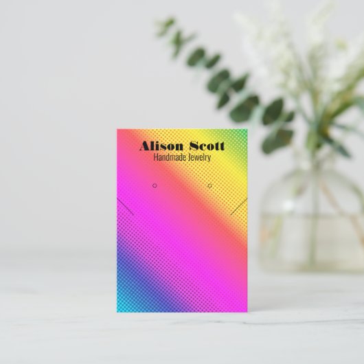 Kaart voor helder Neon Rainbow-Ketting dat beeldsc Visitekaartje (Staand voorkant)