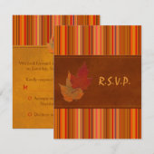 Kaart voor herfst leder en Stripes (Voorkant / Achterkant)