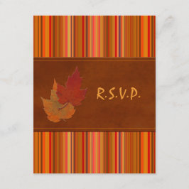 Kaart voor herfst leder en Stripes