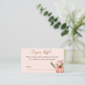 Kaart voor herfst pomkin Diaper Raffle Ticket Encl (Staand voorkant)