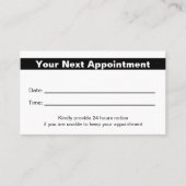 Kaart voor herinnering voor afspraak met professio afsprakenkaartje (Voorkant)