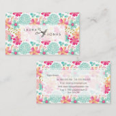 Kaart voor het aanwijzen van salon in gekleurde Fl Afsprakenkaartje (Voorkant / Achterkant)